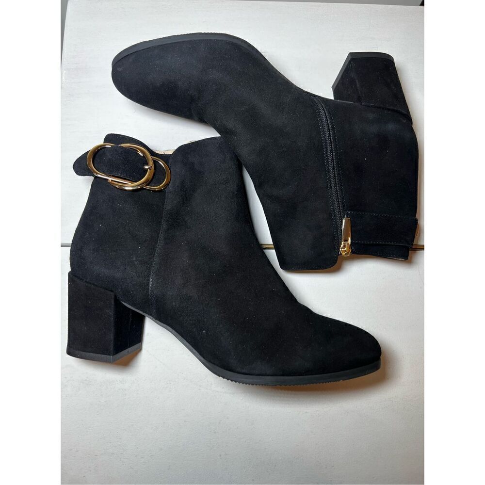 Ron White Women's Black Jozie Ankle Bootie Weatherproof Italian Boots Size 40 NW - Picture 6 of 10